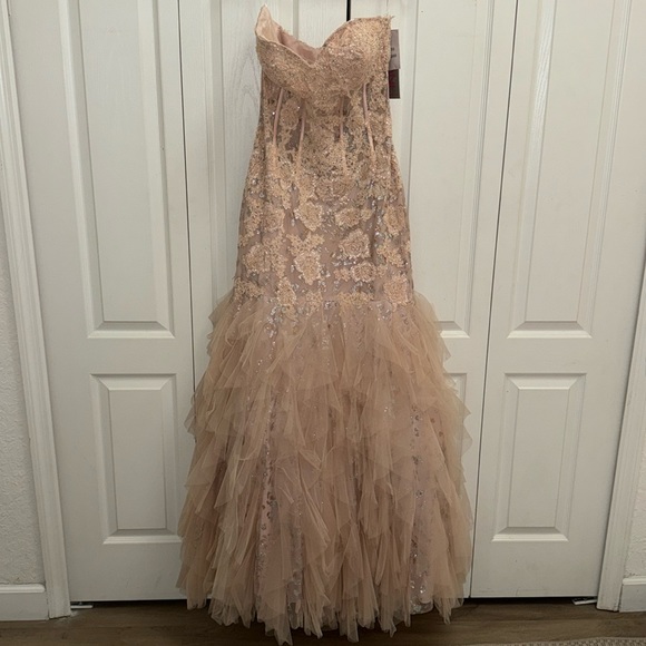 PROM SEASON Jovani for Cache dress size 12 mod 1531a new with tags color blush. - Picture 2 of 11